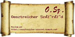 Oesztreicher Szórád névjegykártya